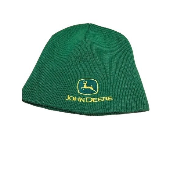 John Deere Green Beanie Embroidered Logo 100 Acrylic One Size